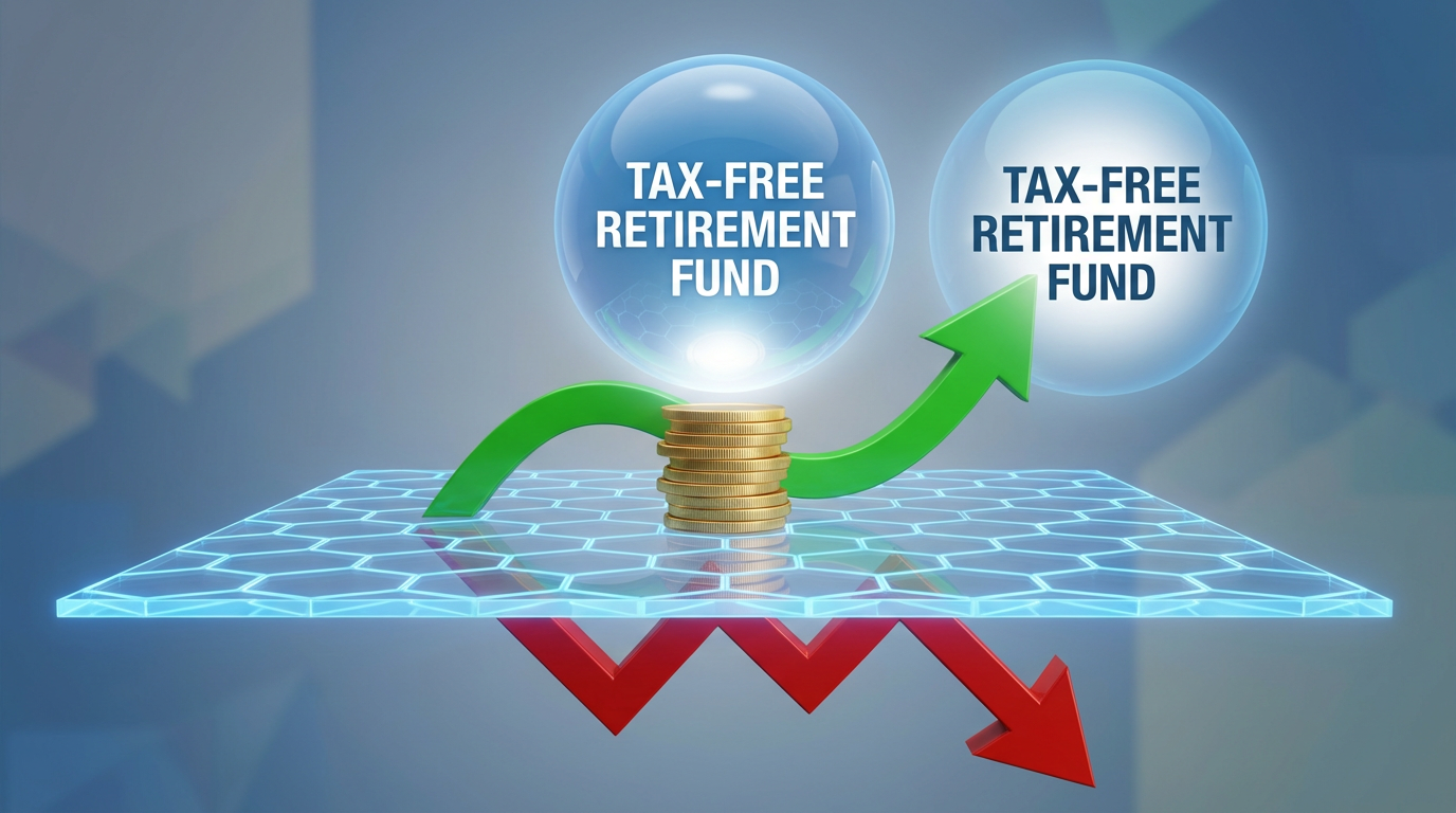 Person reviewing documents for a tax-free retirement plan with Everence Wealth, emphasizing financial security and future planning.